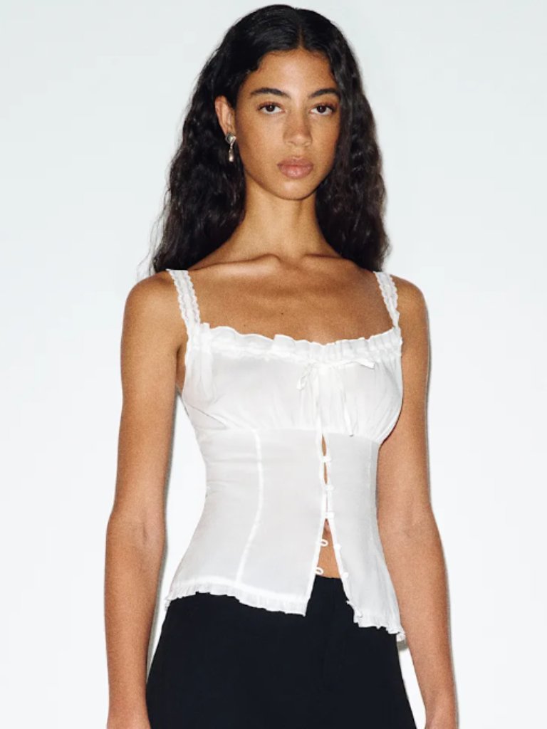 Nwot Reformation Eveline Top Size 6 In White